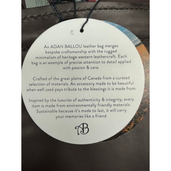 Adan Ballou  Leather Brown Shoulder Bag Full Grain Vegetable Tanned Leather - Picture 13 of 13